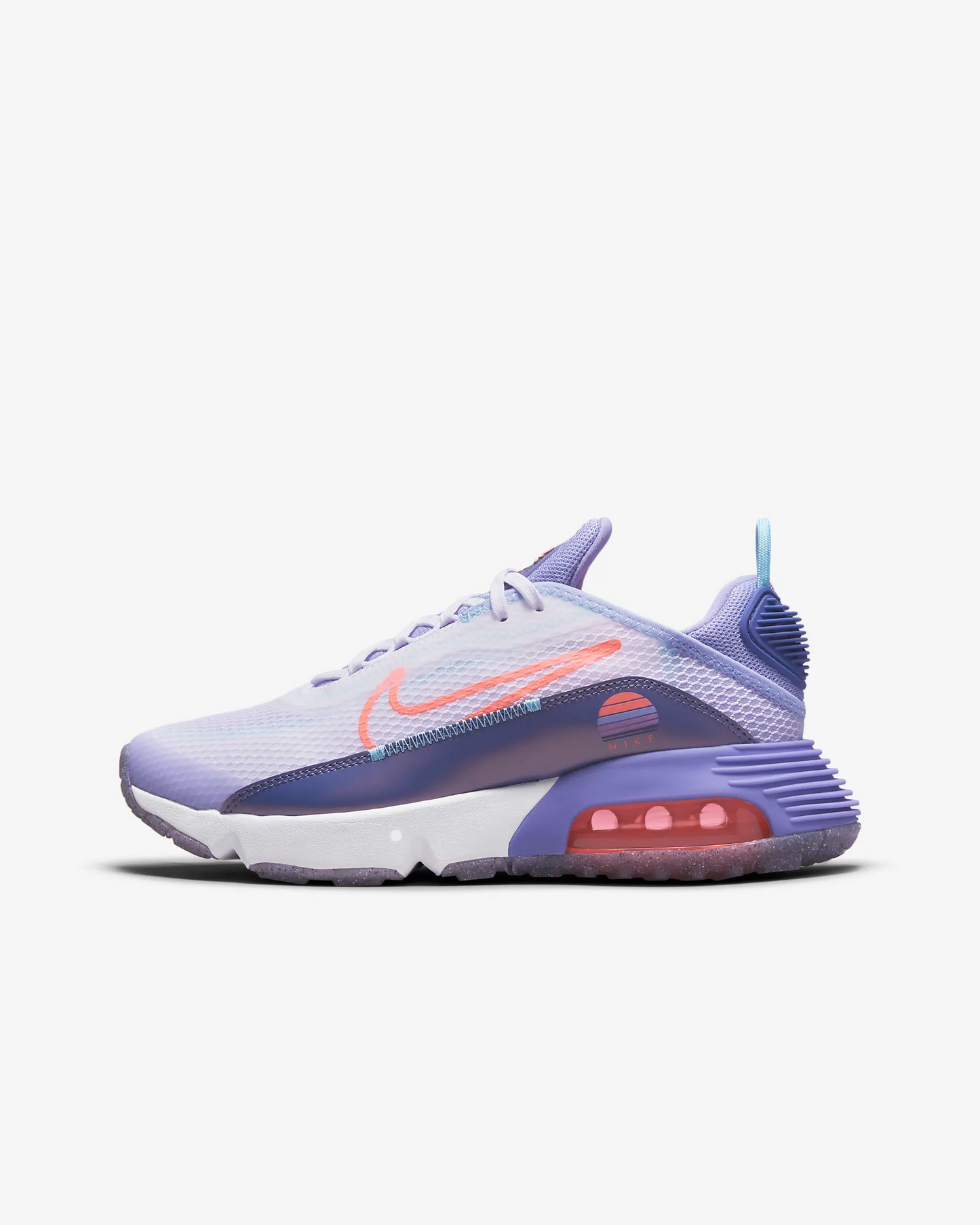 Nike Kid's Air Max 2090 SE Shoes - White / Dark Purple Dust / Light Thistle / Bright Mango Sportive