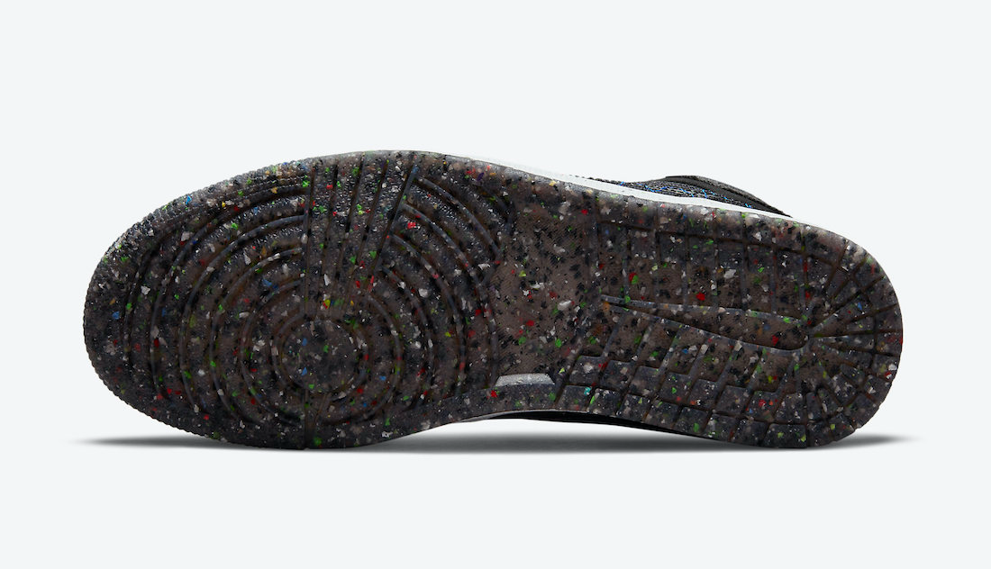 Nike Men's Air Jordan 1 Mid Crater Shoes - Black / Racer Blue / White / Multi-Color - Shopsportive