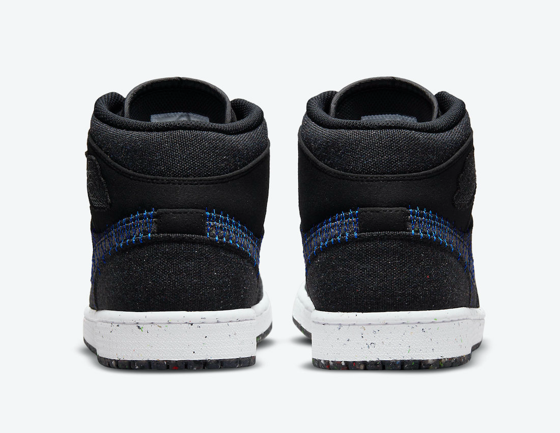 Nike Men's Air Jordan 1 Mid Crater Shoes - Black / Racer Blue / White / Multi-Color - Shopsportive
