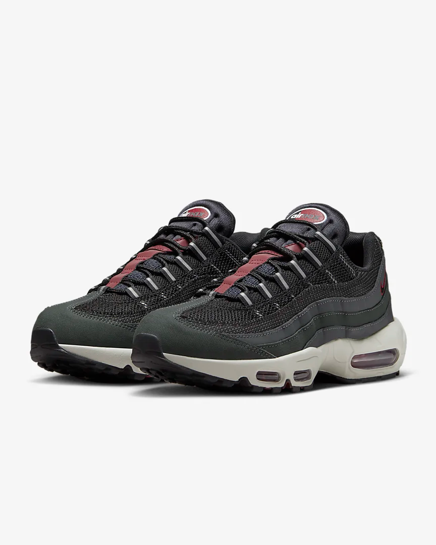 Nike Men's Air Max 95 Shoes - Anthracite / Team Red / Summit White / Black Sportive