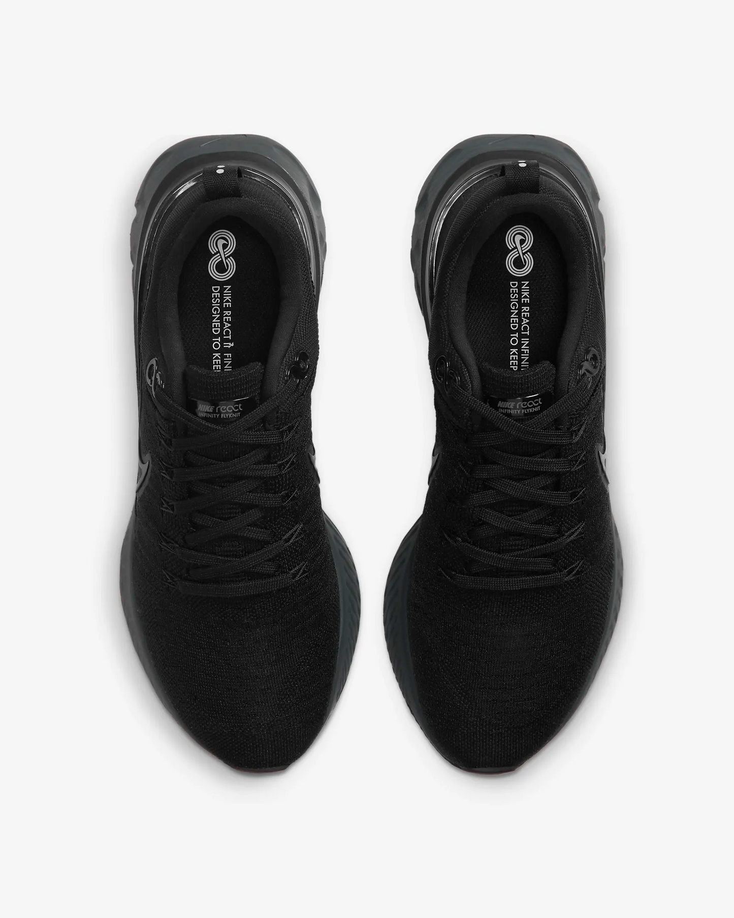 Nike Men's React Infinity Run Flyknit 2 Shoes - Black / Iron Grey Sportive