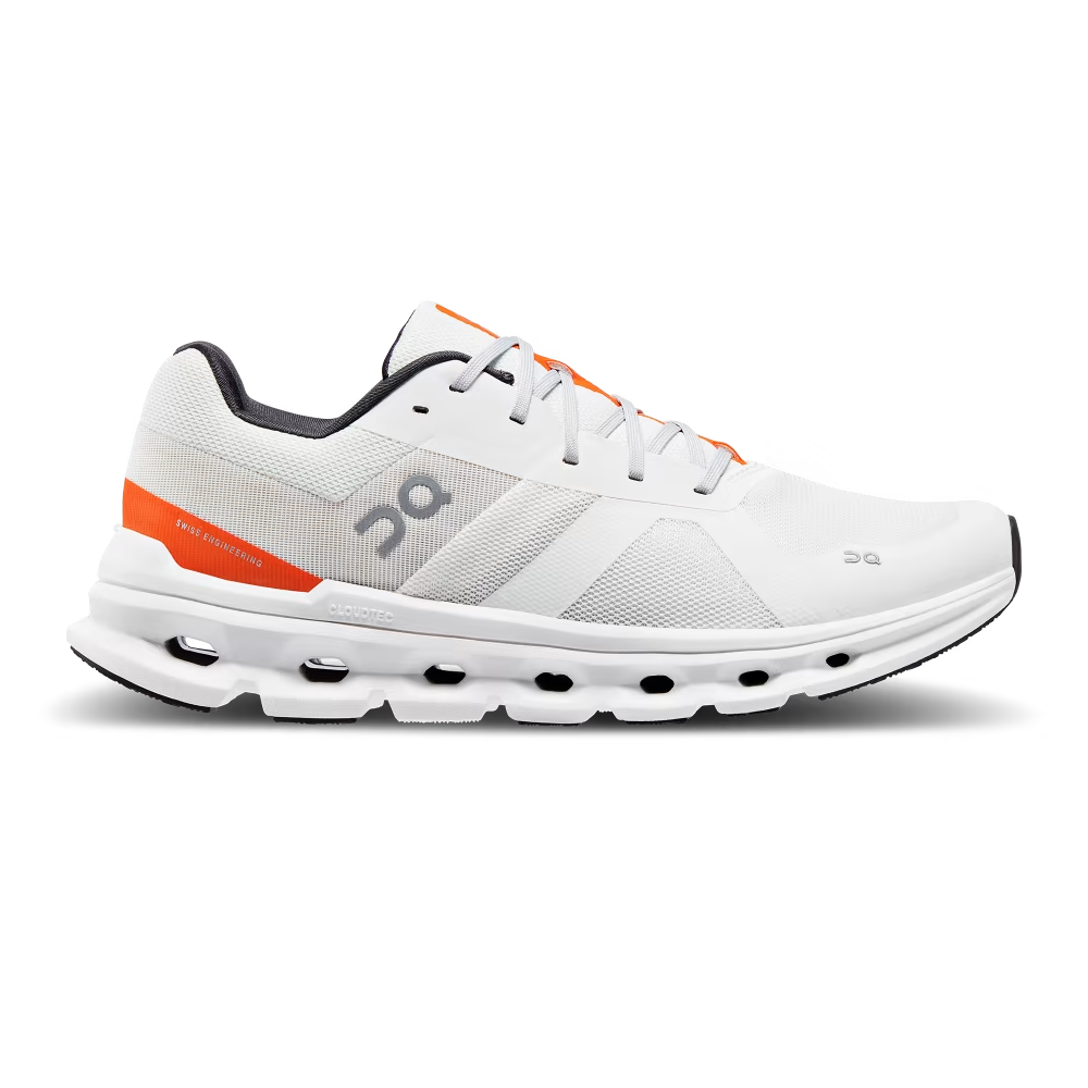 On Running Men's Cloudrunner Shoes - Undyed White / Flame - Shopsportive