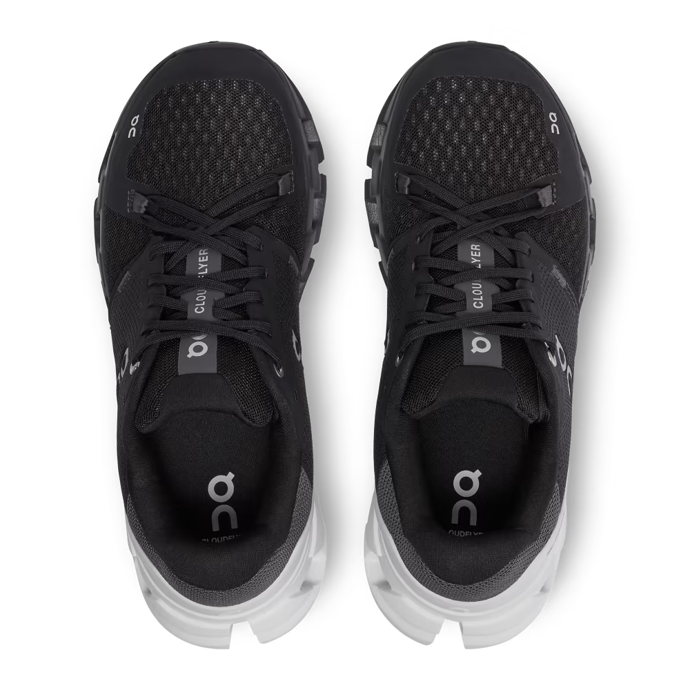 On Running Women's Cloudflyer 4 Shoes - Black / White Sportive
