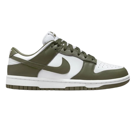 Nike Women's Dunk Low Shoes - White / Medium Olive