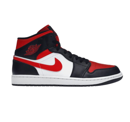 Nike Kids' Jordan 1 Mid Shoes - Black / Fire Red / White - Shopsportive