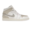 Nike Men's Air Jordan 1 Mid SE Craft Shoes - White / Orewood Brown / Tech Grey / Sail - Shopsportive