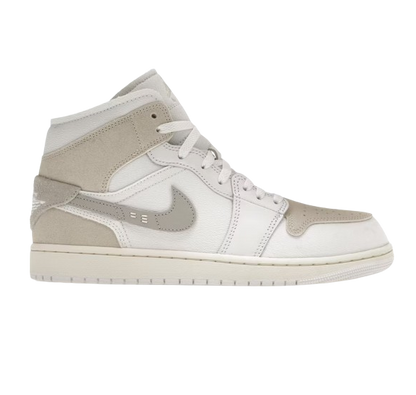 Nike Men's Air Jordan 1 Mid SE Craft Shoes - White / Orewood Brown / Tech Grey / Sail - Shopsportive