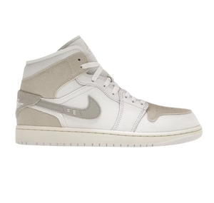 Nike Men's Air Jordan 1 Mid SE Craft Shoes - White / Orewood Brown / Tech Grey / Sail