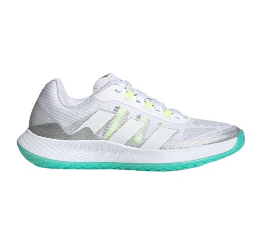 Adidas Women's Forcebounce Shoes - Cloud White / Silver Metallic / Green