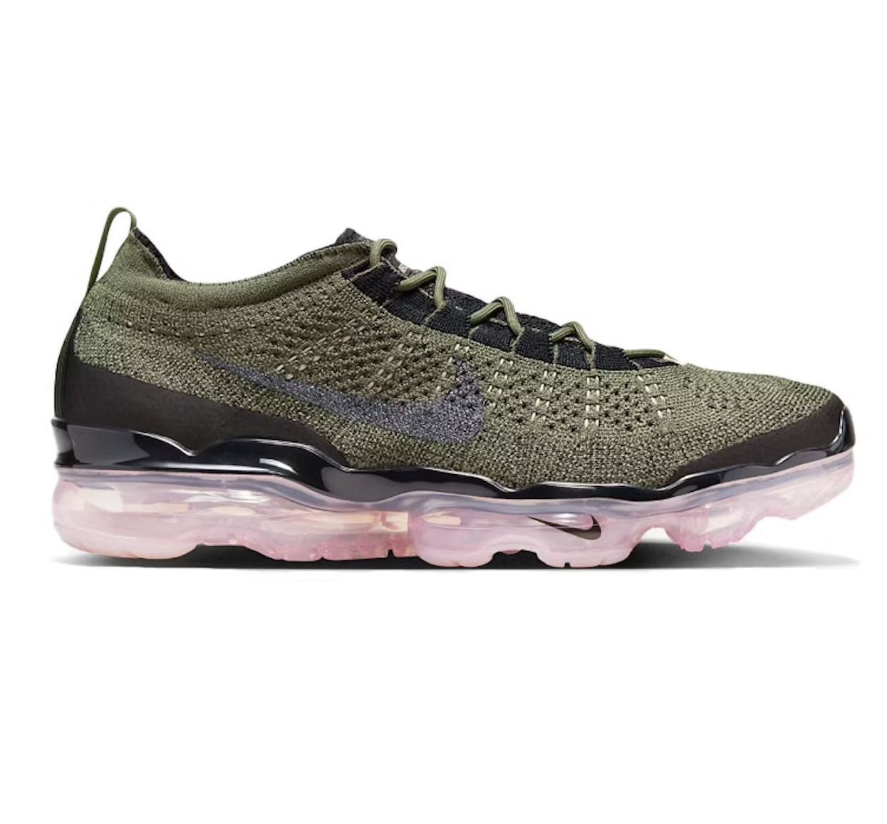 Nike Men's Air Vapormax 2023 Flyknit Shoes - Medium Olive / Pink Oxford / Black