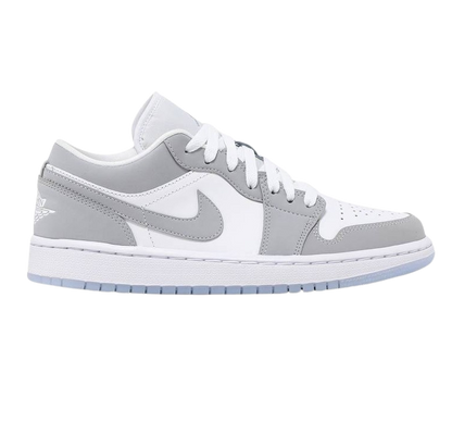 Nike Women's Air Jordan 1 Low Shoes - White / Wolf Grey - Shopsportive