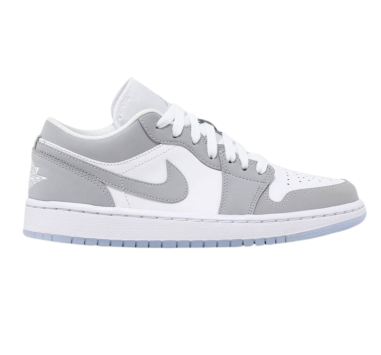 Nike Women's Air Jordan 1 Low Shoes - White / Wolf Grey