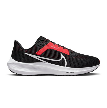 Nike Men's Pegasus 40 Shoes - Black / Light Crimson / White - Shopsportive