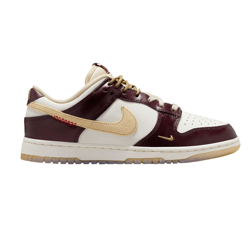 Nike Women's Dunk Low Lx Shoes - Burgundy Crush / Sail / Team Gold