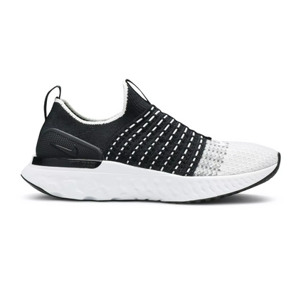 Nike Women's React Phantom Run Flyknit 2 Shoes - Black / White - Shopsportive