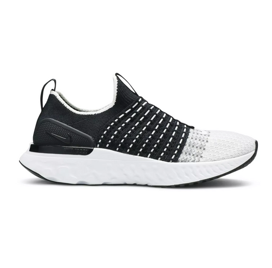 Nike Women's React Phantom Run Flyknit 2 Shoes - Black / White