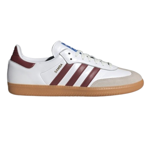 Adidas Men's Samba OG Shoes - Cloud White / Collegiate Burgundy / Gum