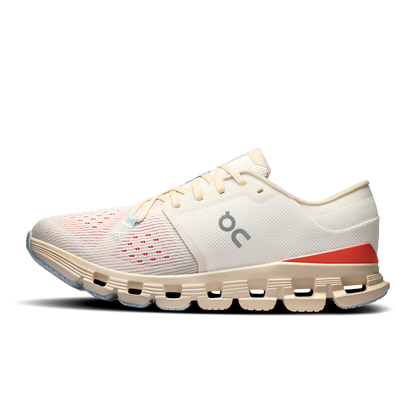 On Running Women's Cloud X 4 Shoes - Ivory / Salmon - Shopsportive