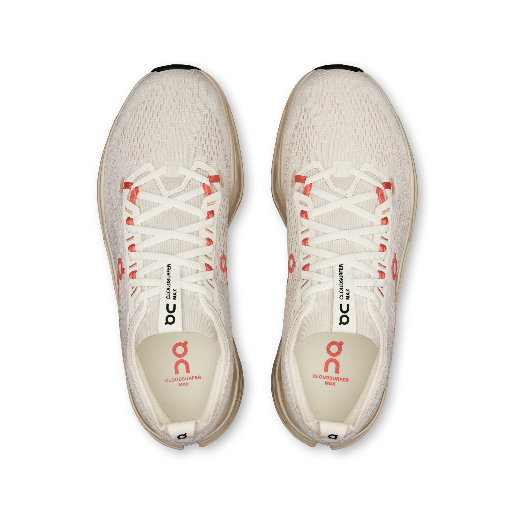 On Running Men's Cloudsurfer Max Shoes - Ivory / Salmon - Shopsportive