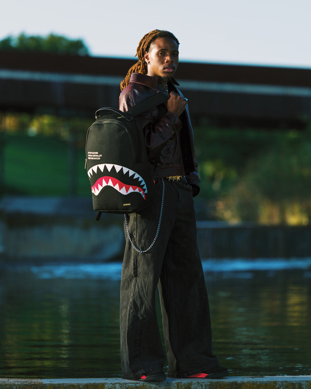 Sprayground Shark Central Aeroflex Backpack Bag - Shopsportive