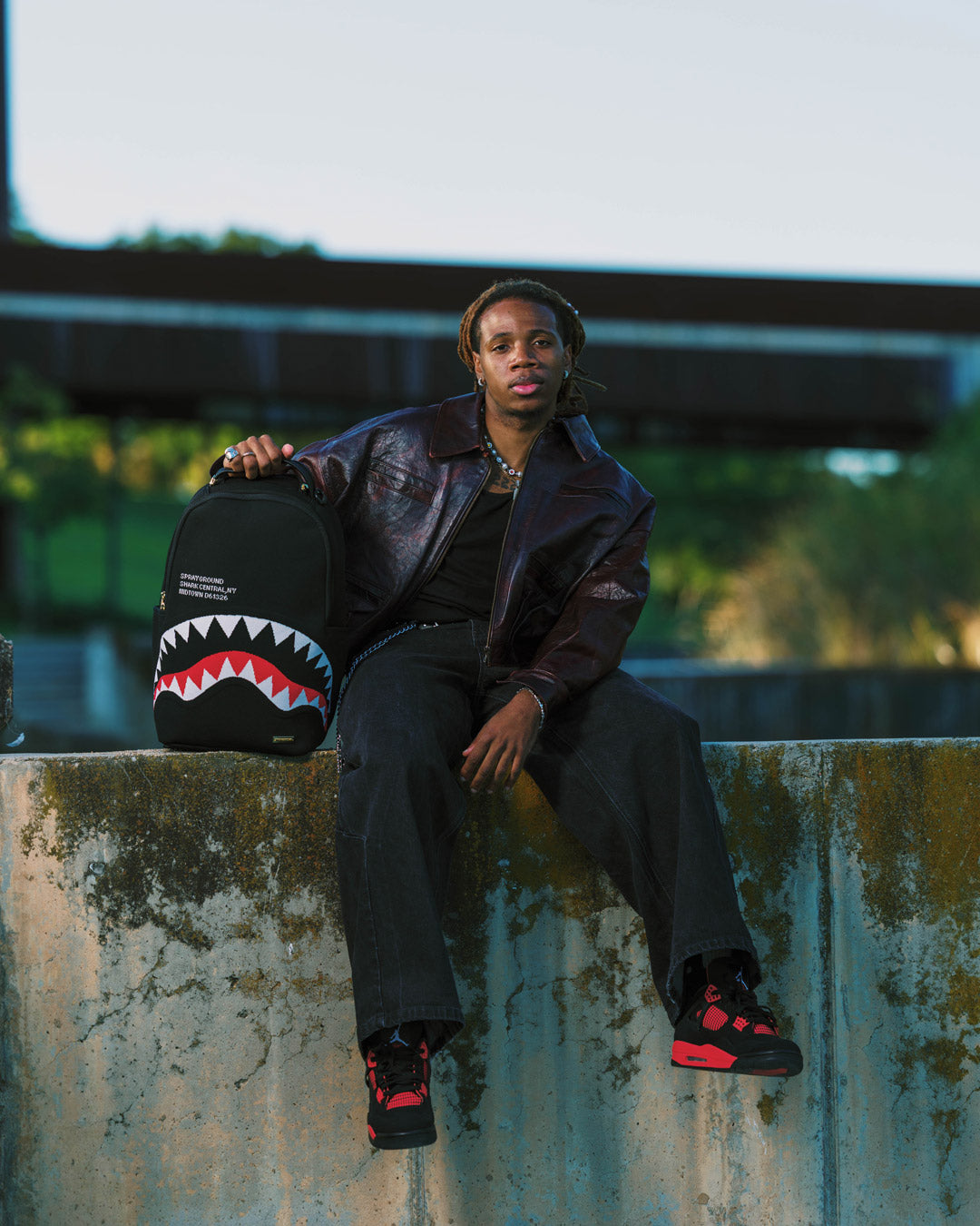 Sprayground Shark Central Aeroflex Backpack Bag - Shopsportive