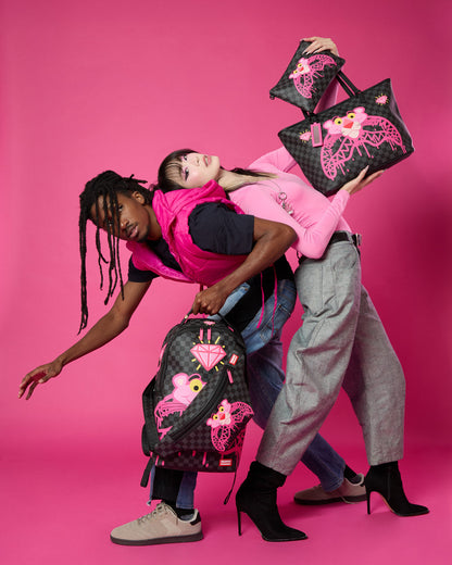 Sprayground Pink Panther Diamond Shark Backpack Bag - Shopsportive