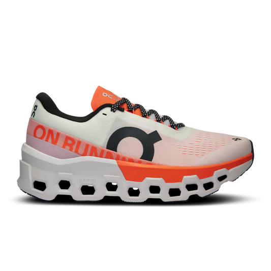 On Running Women's Cloudmonster 2 Shoes - White / Flame