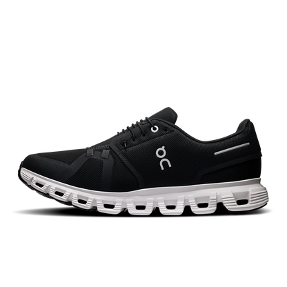 On Running Men's Cloud 6 Wide Shoes - Black / White - Shopsportive