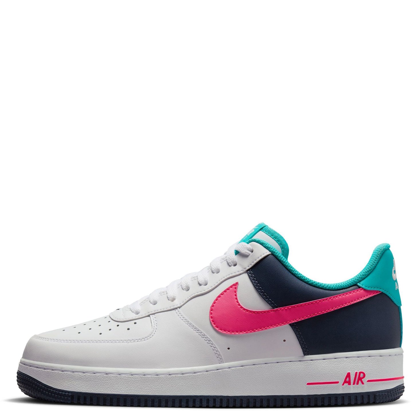 Nike Men's Air Force 1 Low '07 Shoes - Neon Blue / Teal / Green / Gold