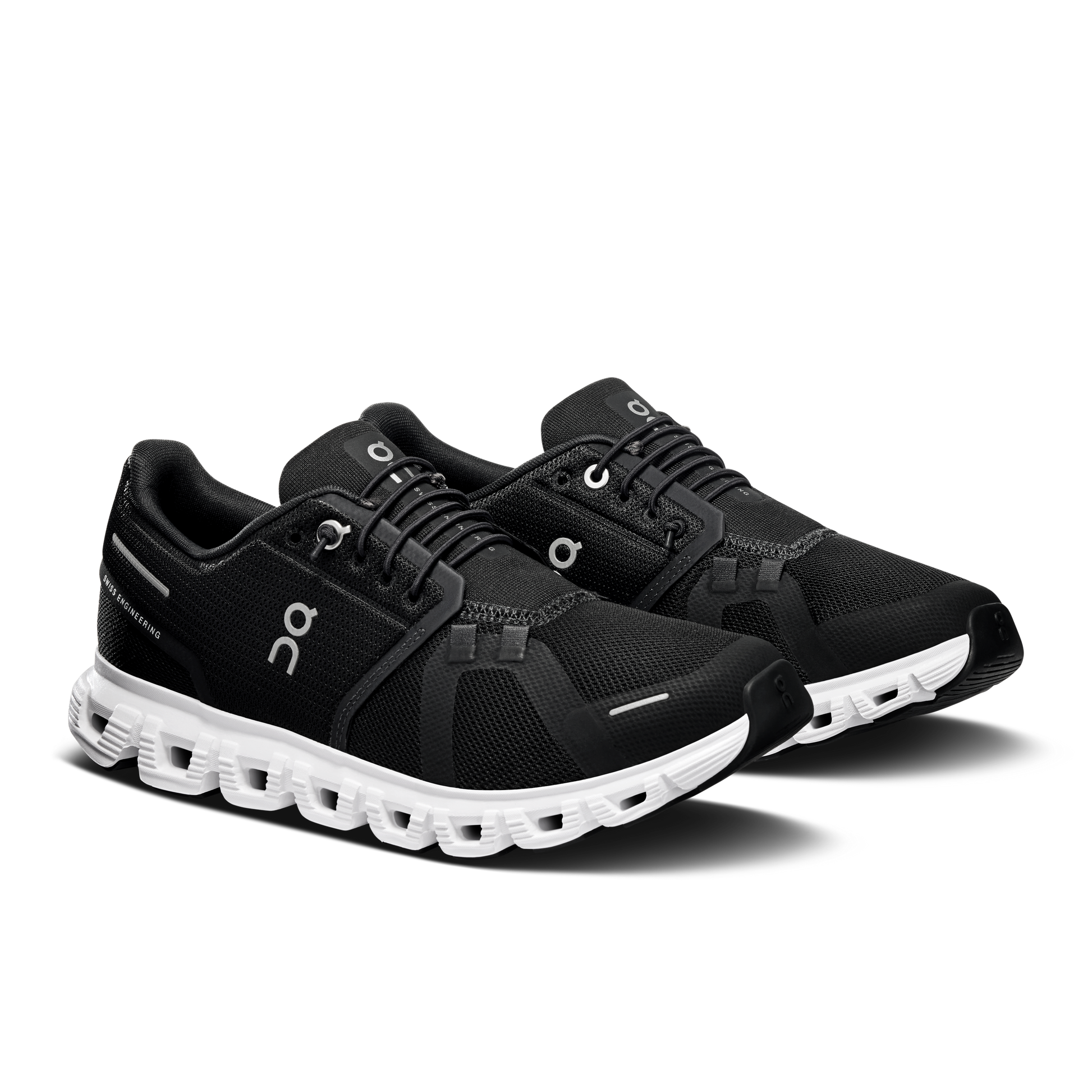 On Running Women's Cloud 6 Wide Shoes - Black / White - Shopsportive