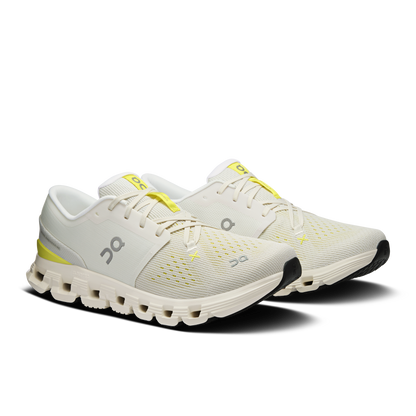 On Running Men's Cloud X 4 Shoes - Ivory / Lime - Shopsportive