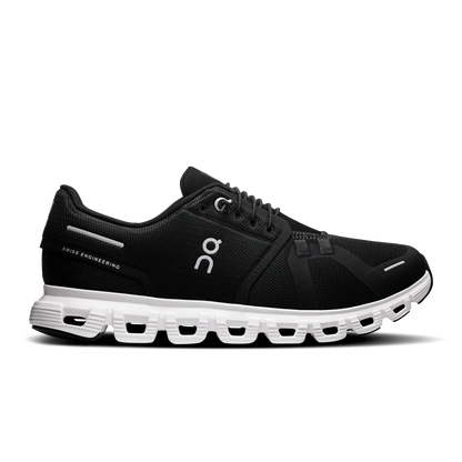 On Running Women's Cloud 6 Wide Shoes - Black / White - Shopsportive