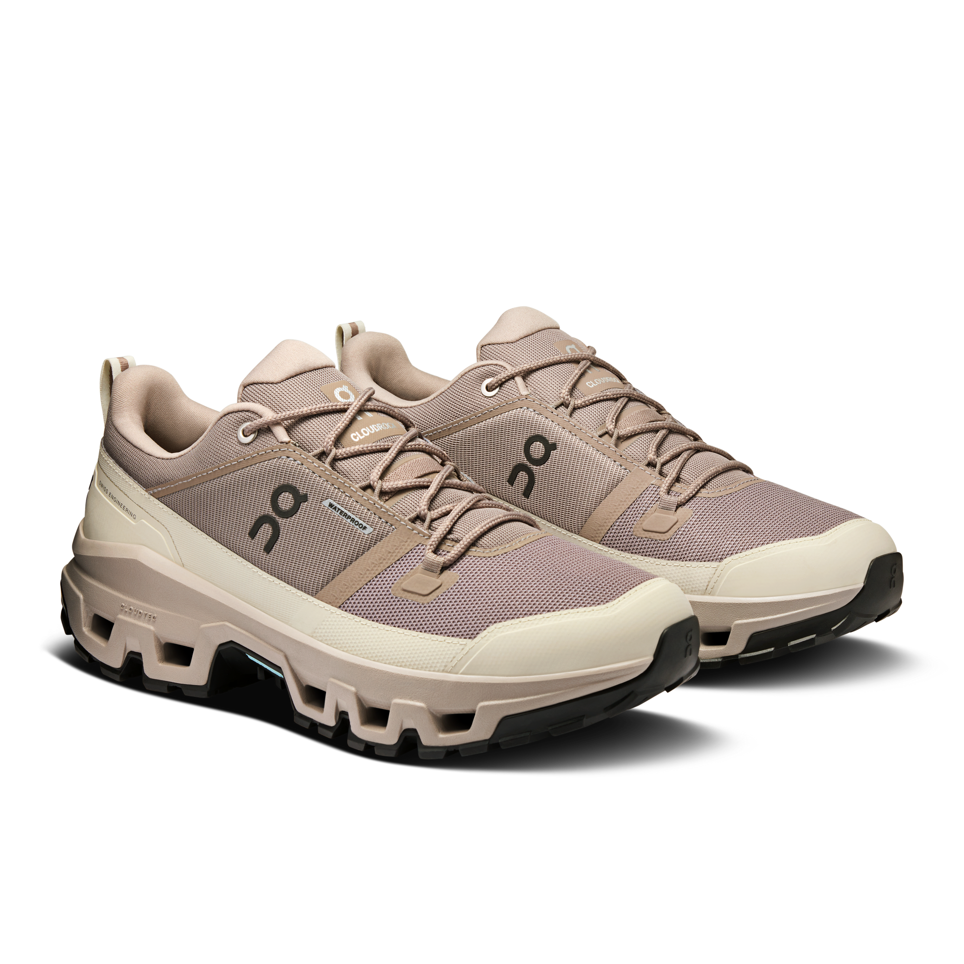 On Running Men's Cloudrock Low Waterproof Shoes - Cinder / Fog - Shopsportive