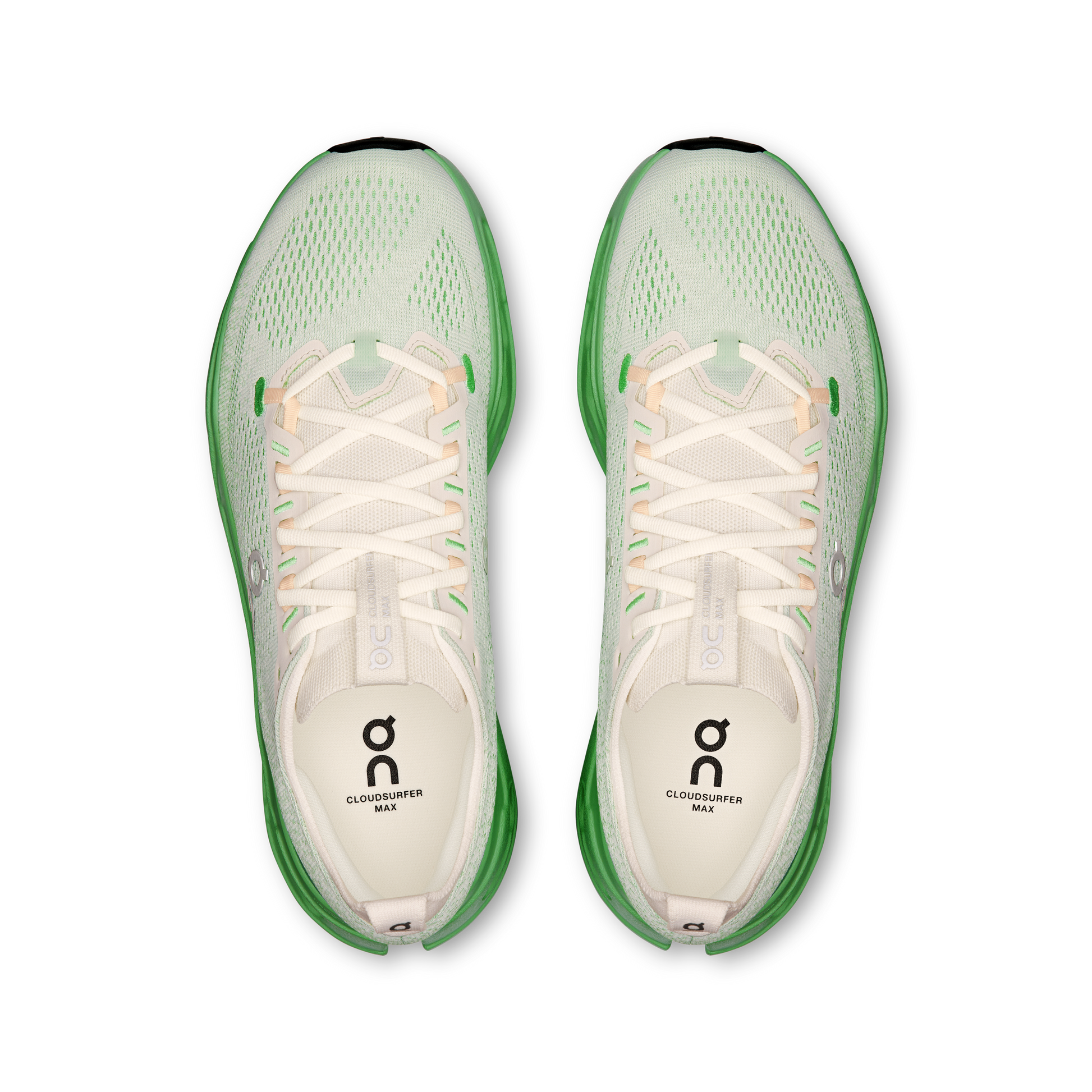 On Running Men's Cloudsurfer Max Shoes - Ivory / Honeydew - Shopsportive