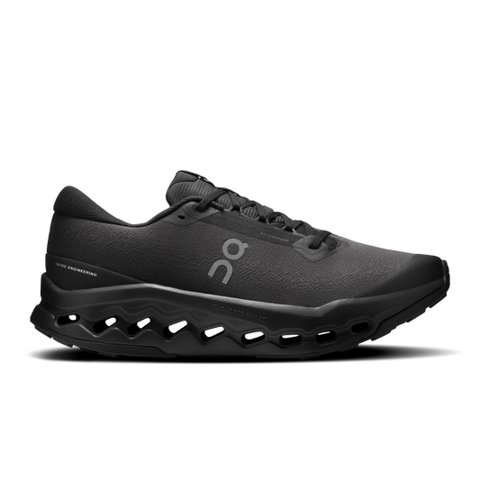 On Running Men's Cloudsurfer Trail 2 Waterproof Shoes - Black / Black - Shopsportive
