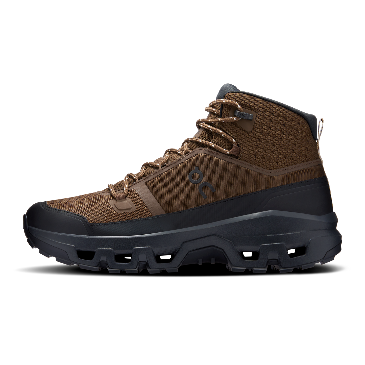 On Running Men's Cloudrock Mid Waterproof Shoes - Earth / Black - Shopsportive