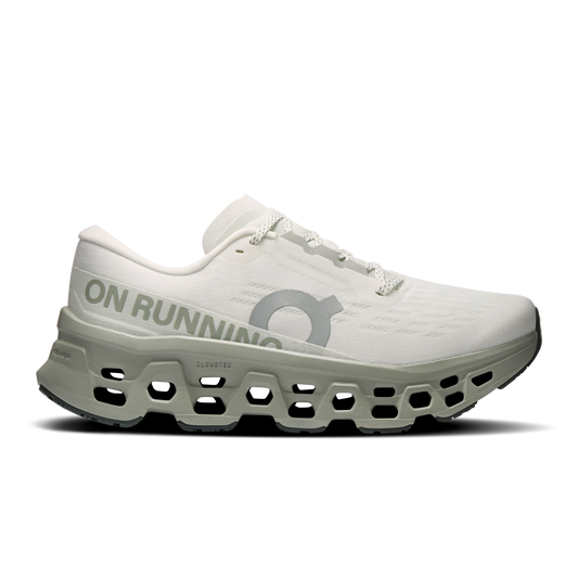 On Running Women's Cloudmonster 3 Shoes - Ivory / Tin - Shopsportive