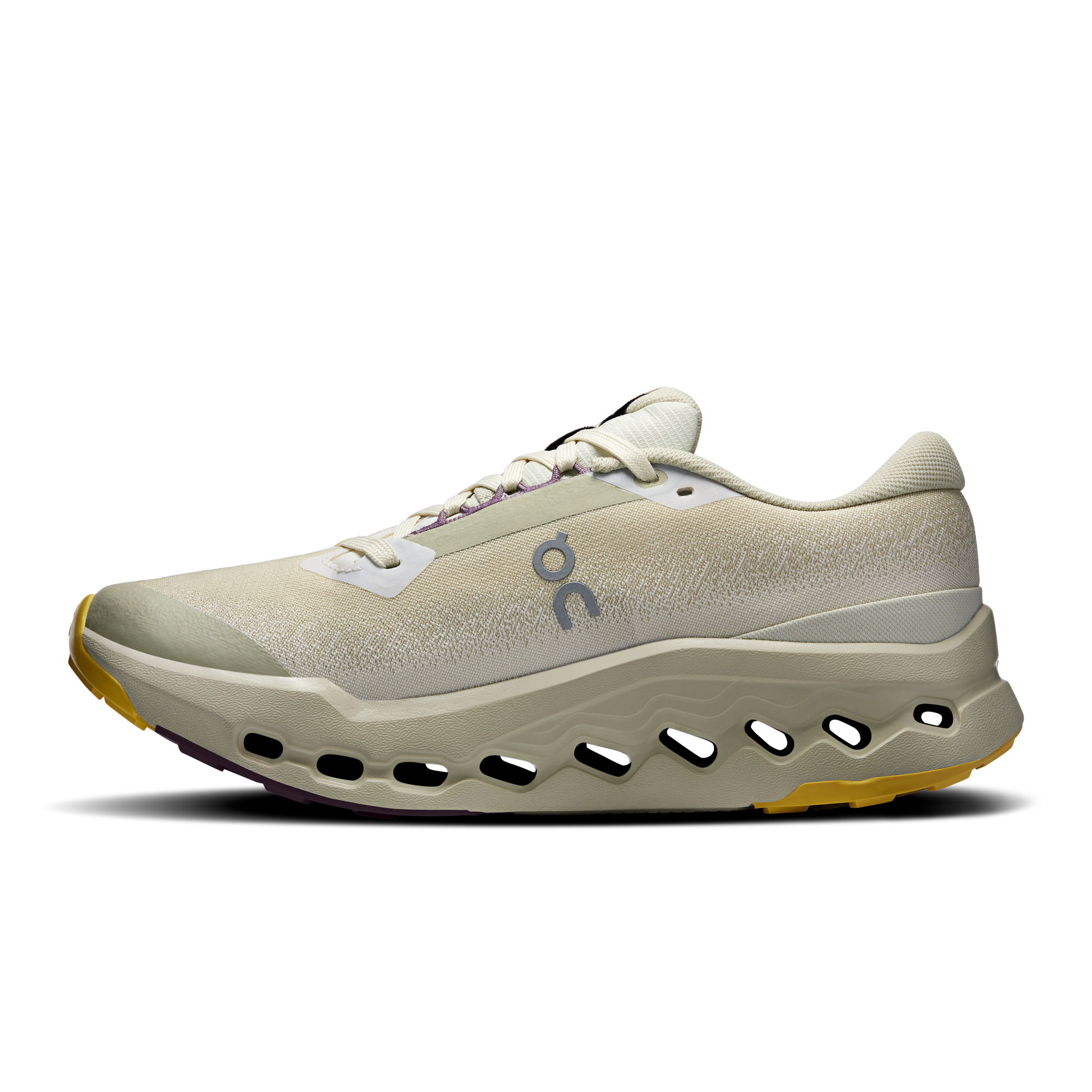 On Running Women's Cloudsurfer Trail 2 Waterproof Shoes - Ghost / Chalk - Shopsportive
