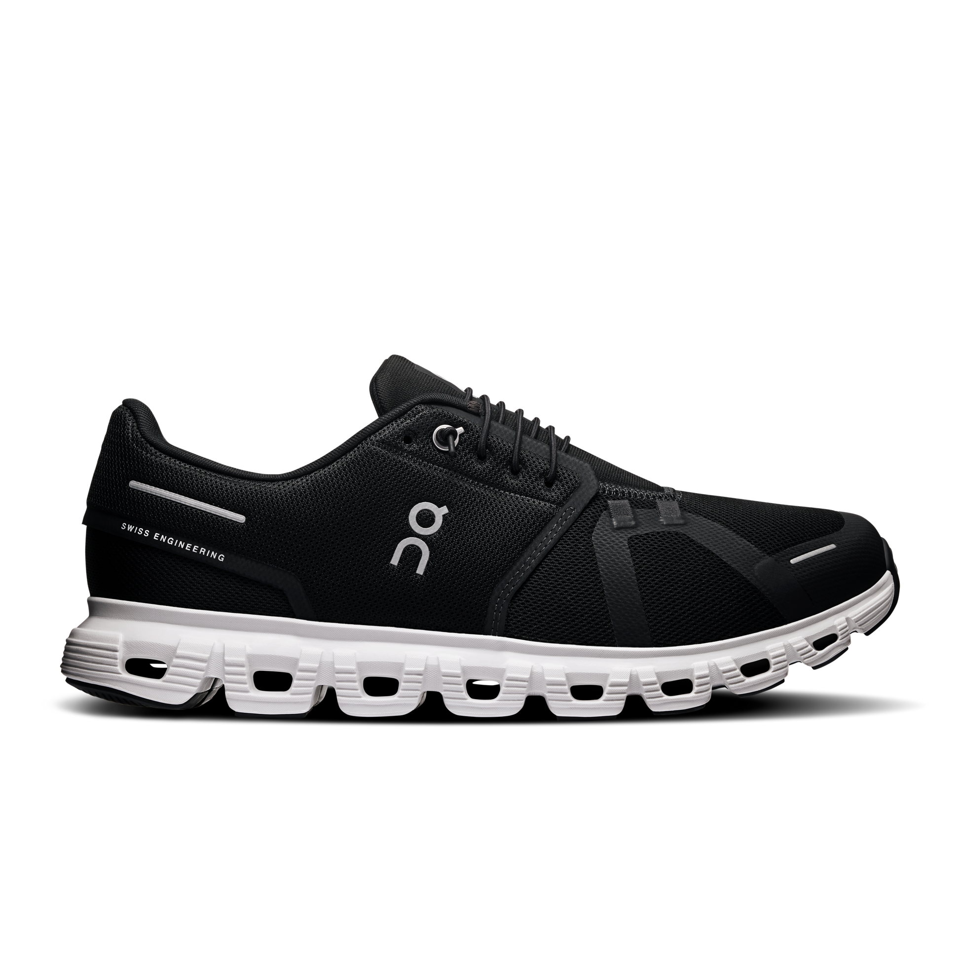 On Running Men's Cloud 6 Wide Shoes - Black / White - Shopsportive