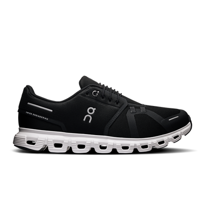On Running Men's Cloud 6 Wide Shoes - Black / White - Shopsportive