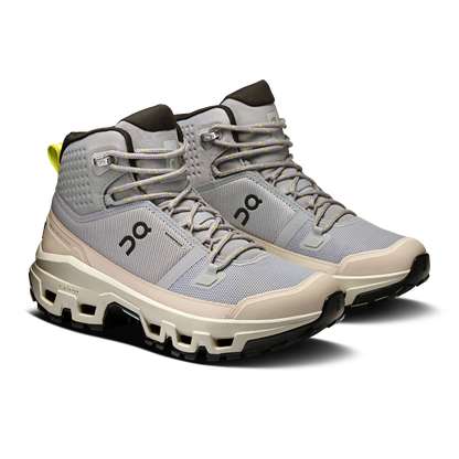 On Running Women's Cloudrock Mid Waterproof Shoes - Alloy / Ice - Shopsportive