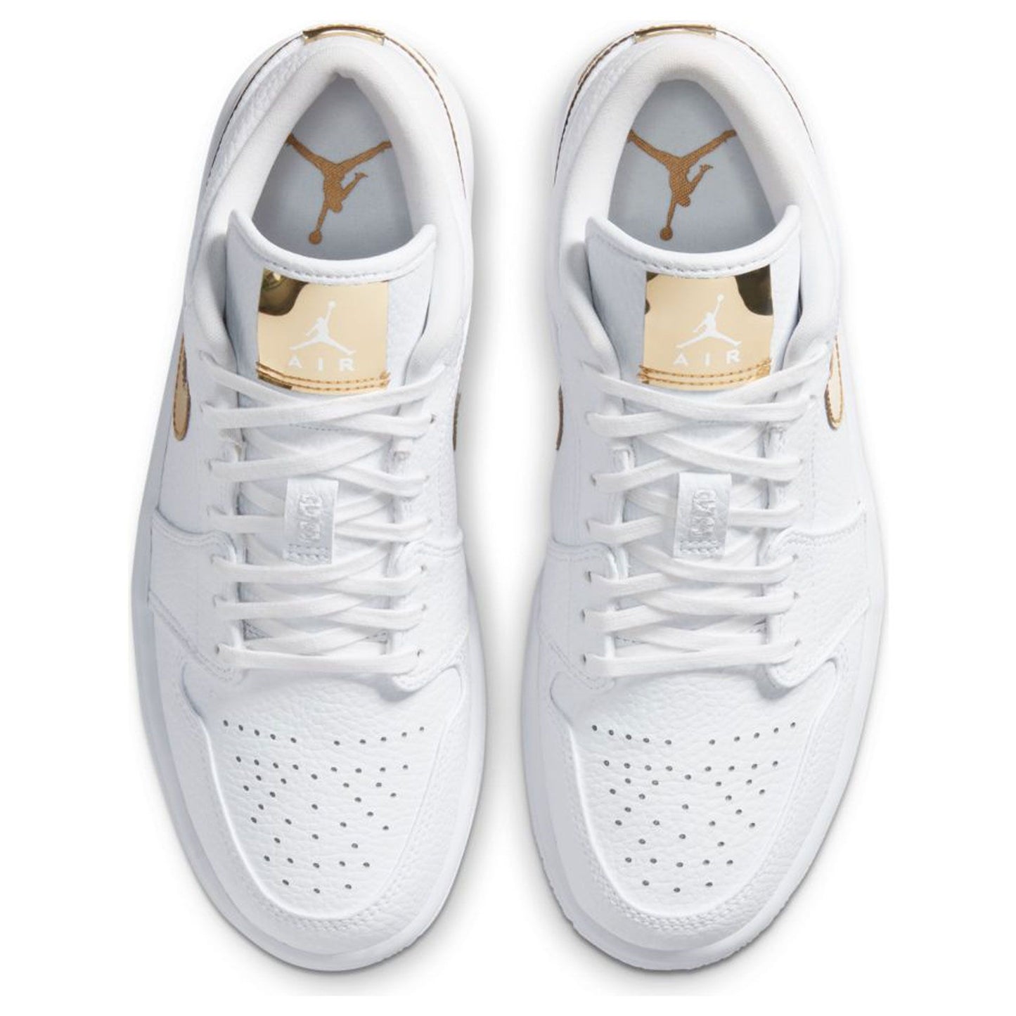 Nike Women's Air Jordan 1 Low SE Shoes - White / Metallic Gold