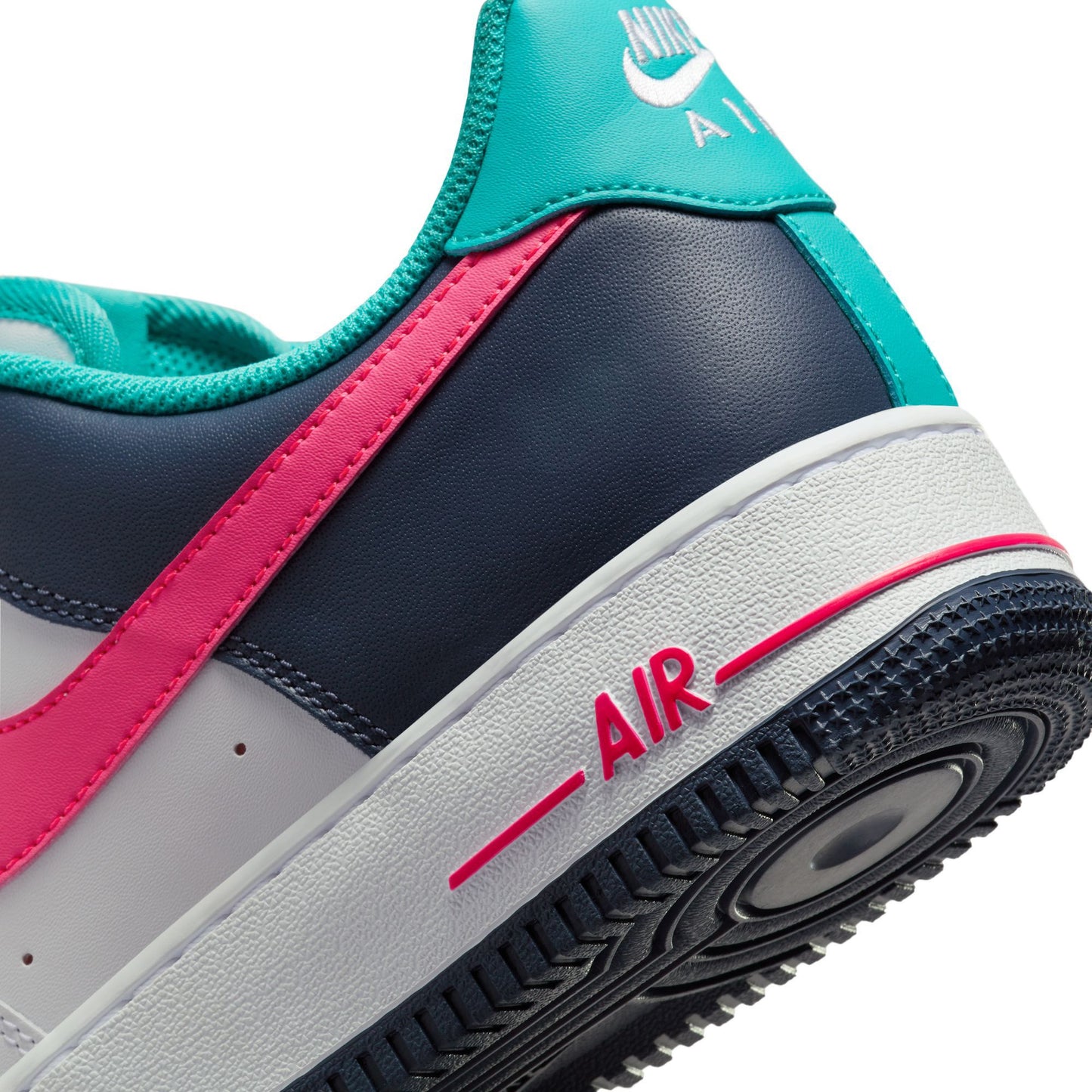 Nike Men's Air Force 1 Low '07 Shoes - Neon Blue / Teal / Green / Gold