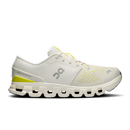 On Running Men's Cloud X 4 Shoes - Ivory / Lime - Shopsportive