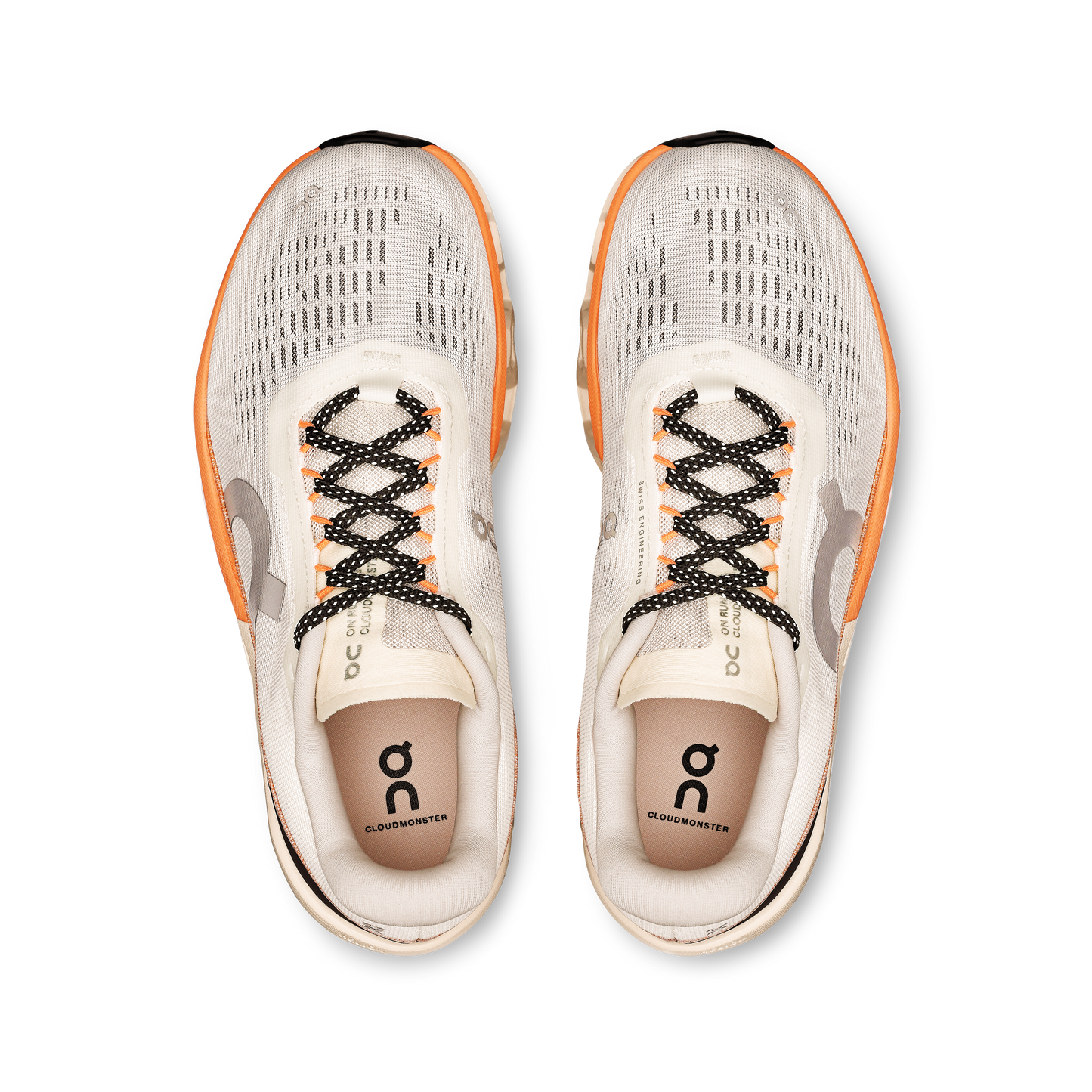 On Running Women's Cloudmonster 2 Shoes - Ivory / Tangerine - Shopsportive