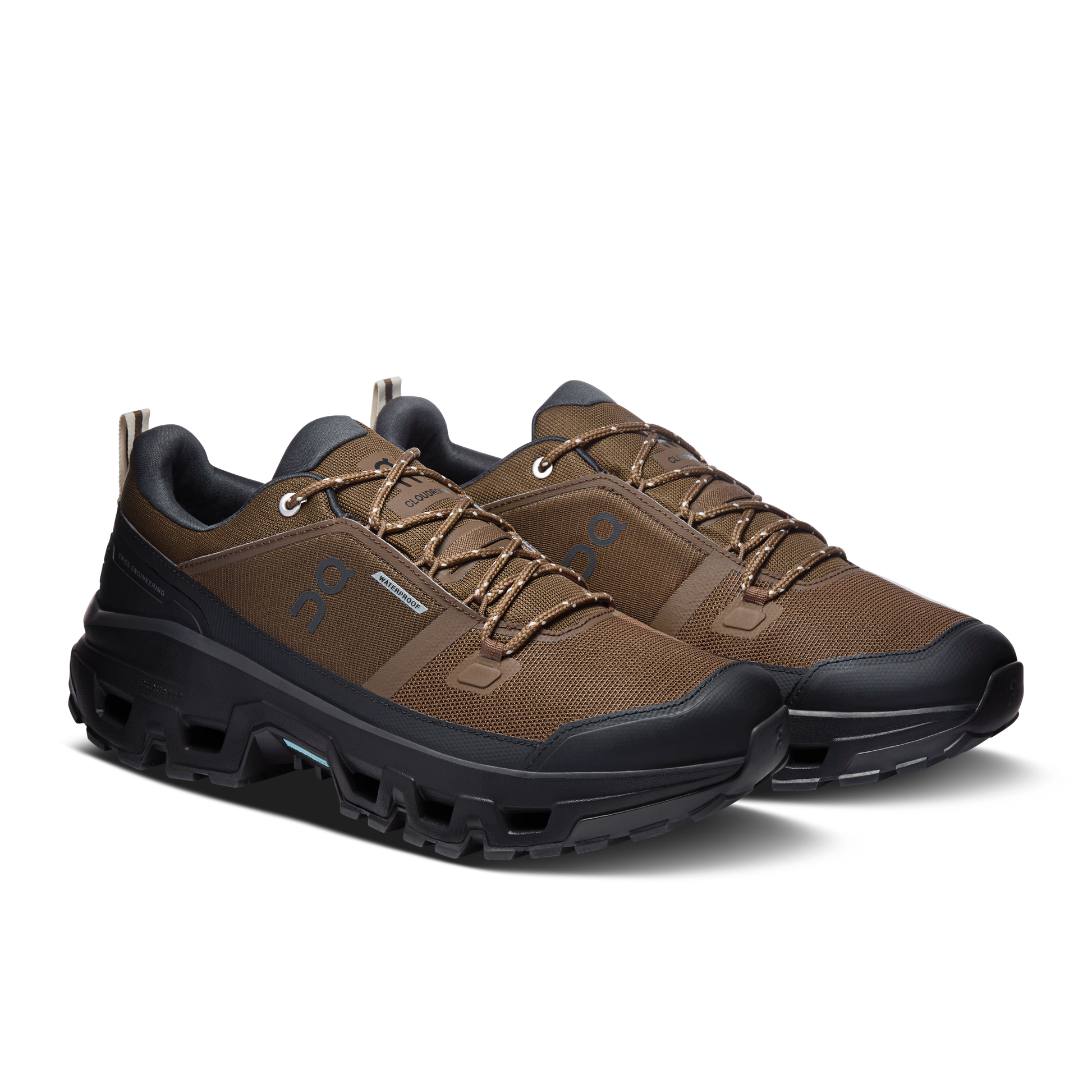 On Running Men's Cloudrock Low Waterproof Shoes - Earth / Black - Shopsportive