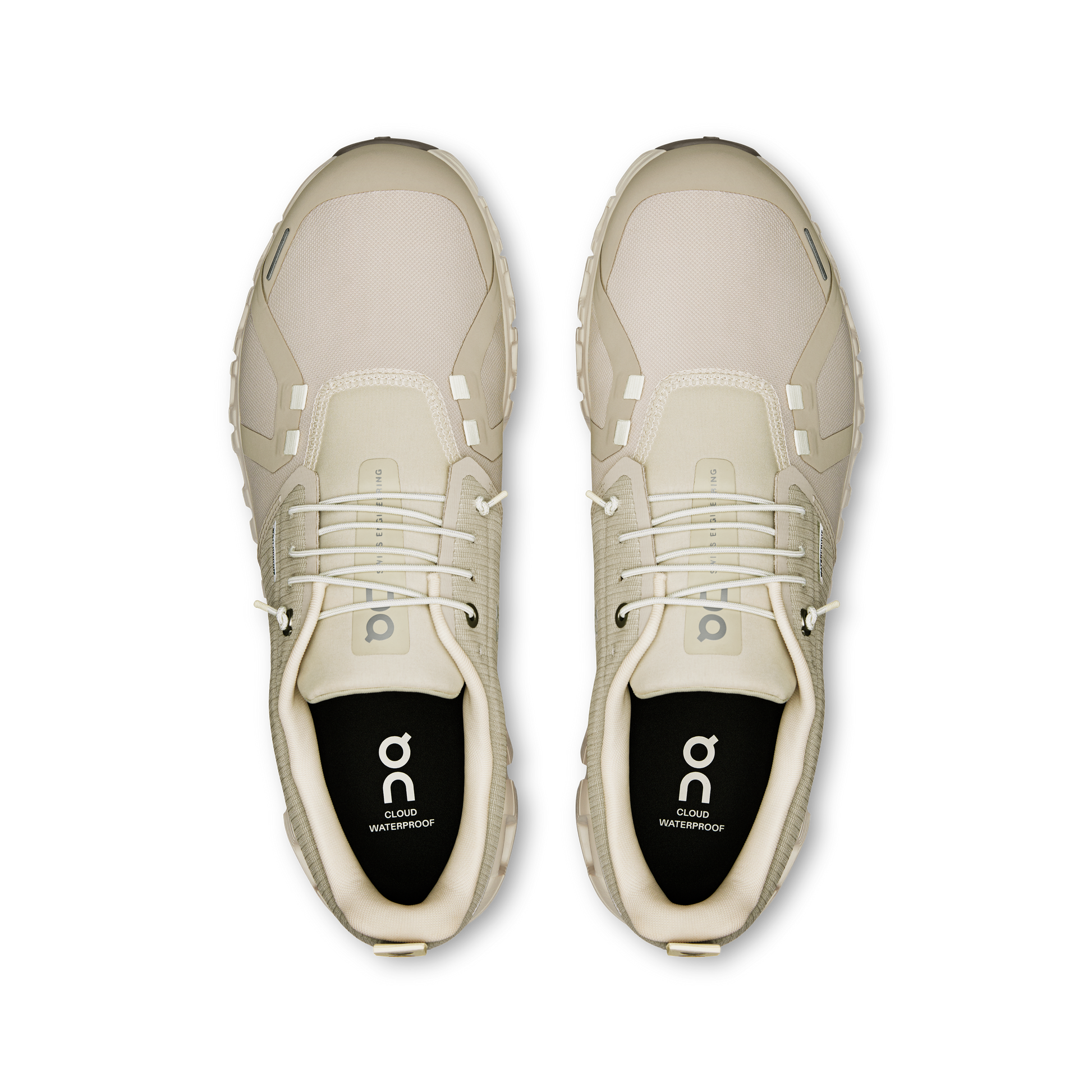 On Running Men's Cloud 6 Waterproof Shoes - Pelican / Ghost - Shopsportive