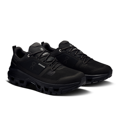 On Running Men's Cloudrock Low Waterproof Shoes - Black / Black - Shopsportive