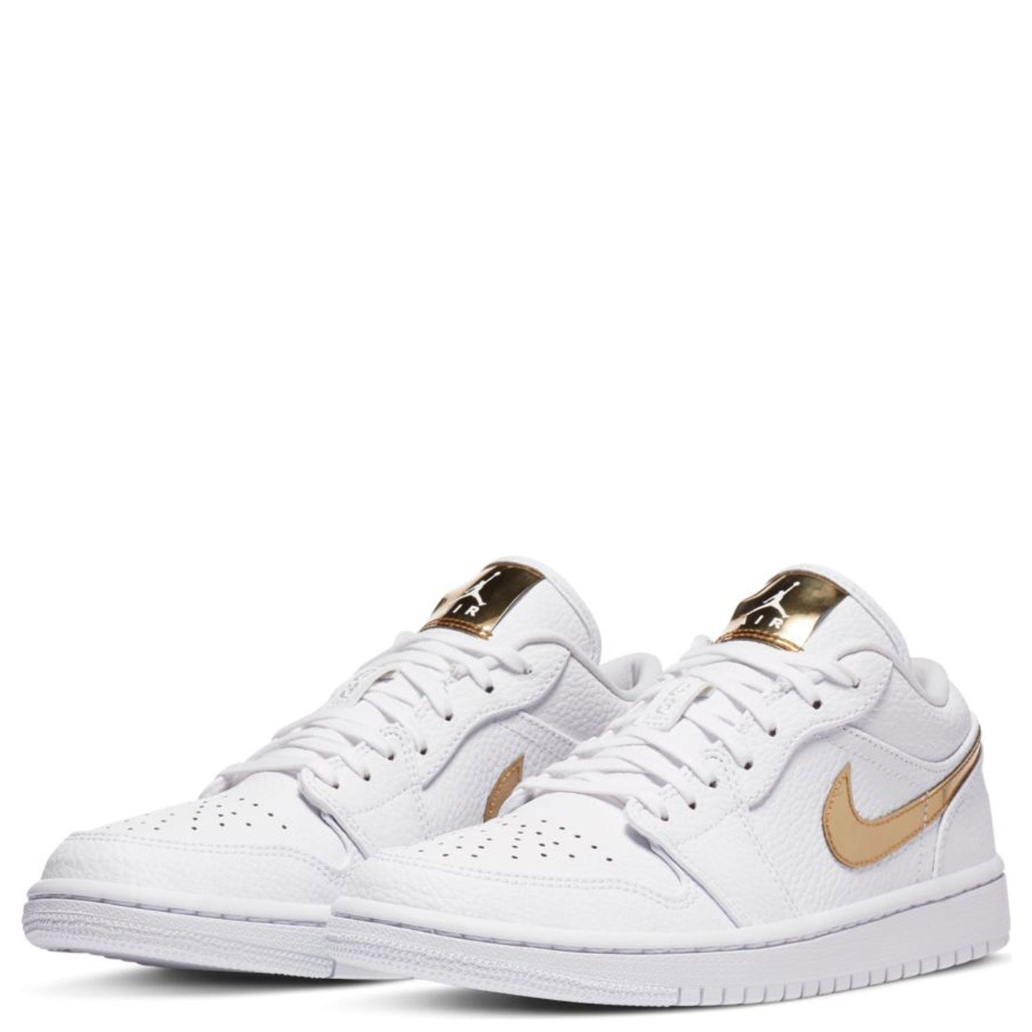 Nike Women's Air Jordan 1 Low SE Shoes - White / Metallic Gold