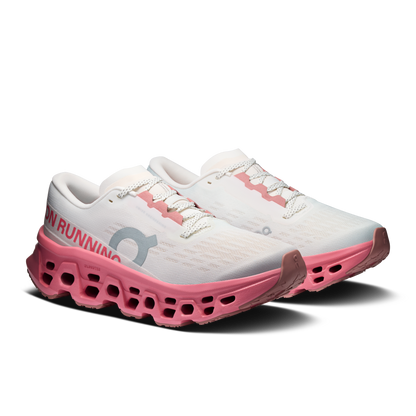 On Running Women's Cloudmonster 3 Shoes - Ivory / Camellia